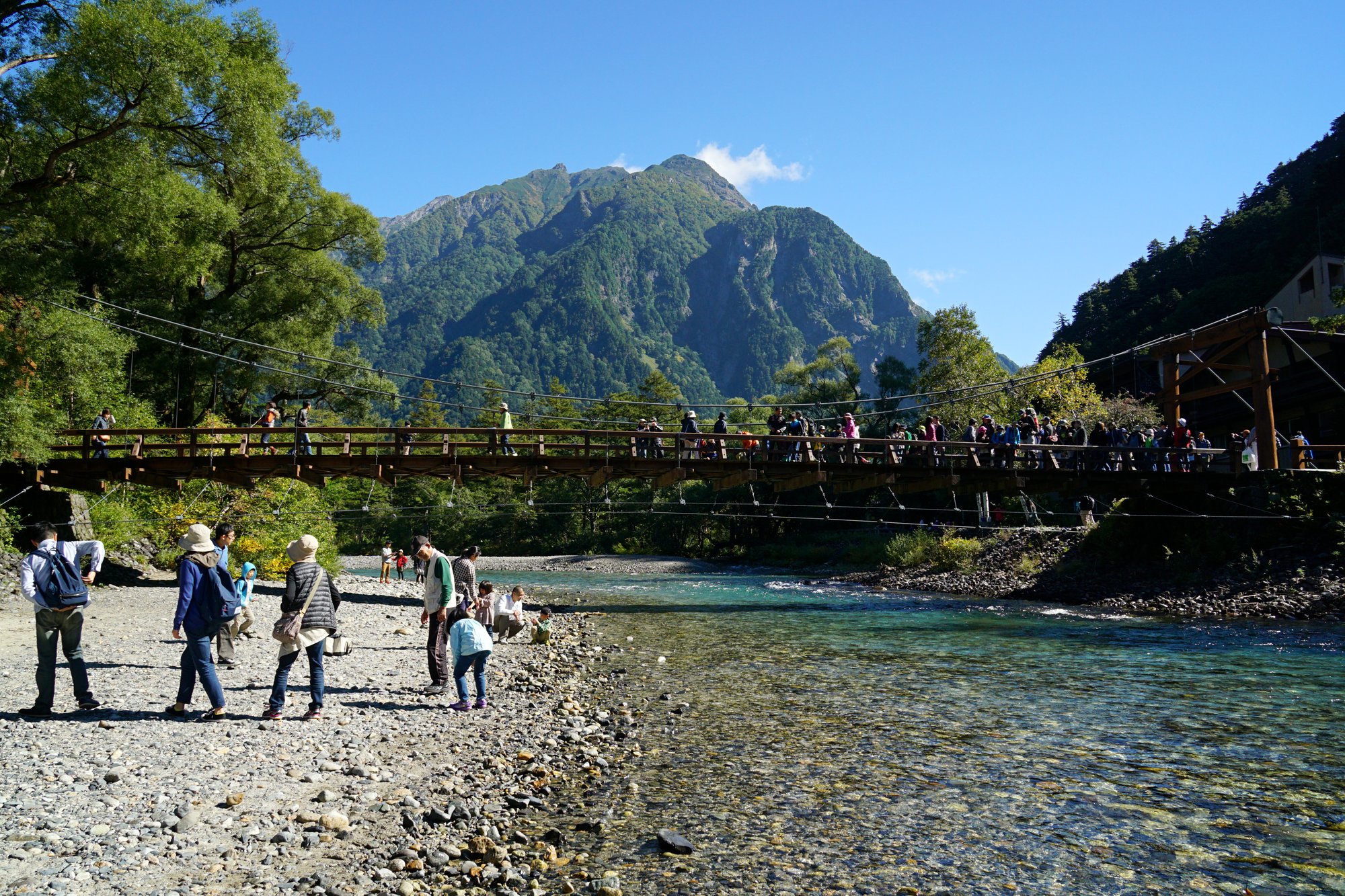 Kappa Bridge and the Hotaka mountain range